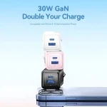 Vention FEQB0-EU 2-port 30W GaN Fast Charger Adapter - Image 2