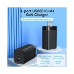 Vention FEDB0-US 3-port 65W GaN Fast Charger Adapter - Image 4